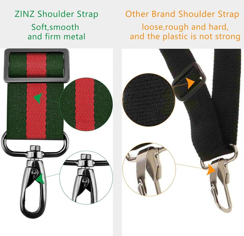 ZINZ Shoulder Strap 58" Ultra-Thick Fixed Padded and Adjustable Buckles Crossbody Strap for Briefcase Laptop Bag Luggage - Image 3
